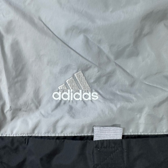 VINTAGE Y2K ADIDAS WINDBREAKER 1/4 ZIP GRAY AND BLACK 2000s - Picture 9 of 15
